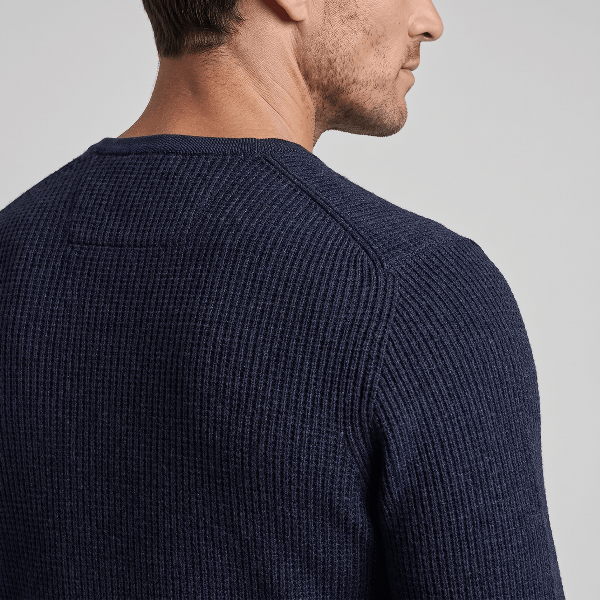 Cairo Button Placket Henley Sweater – Ribbed Knit Regular Fit Long Sleeve Pullover