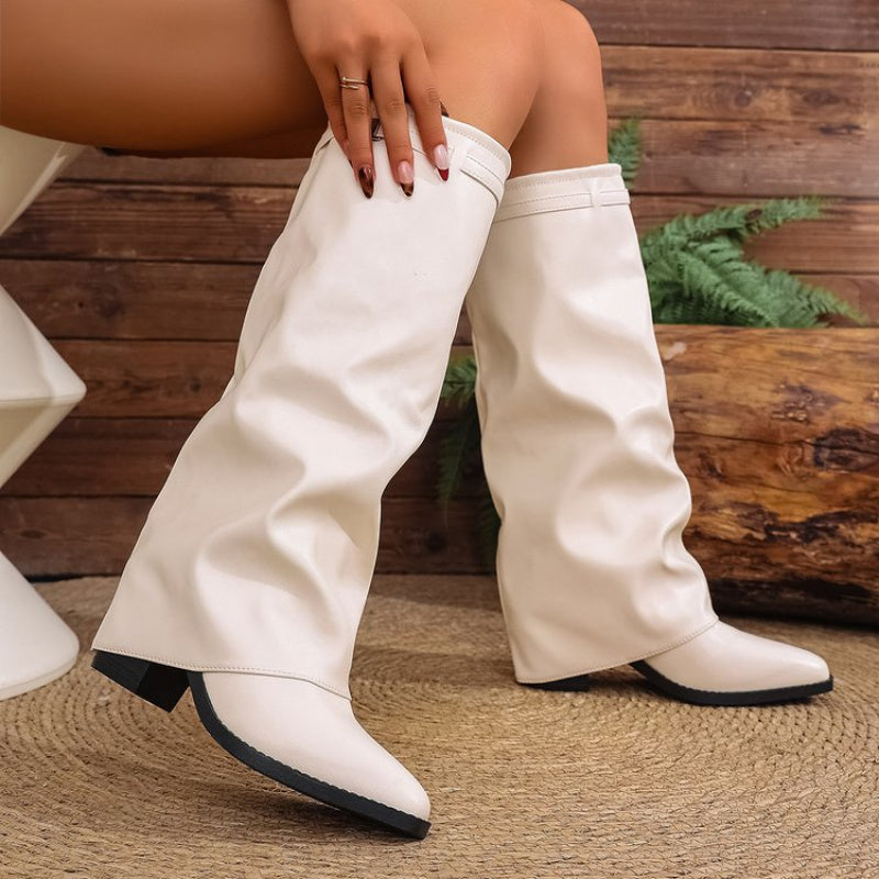 Cassandra - Women's Pointed-Toe Knee-High Boots
