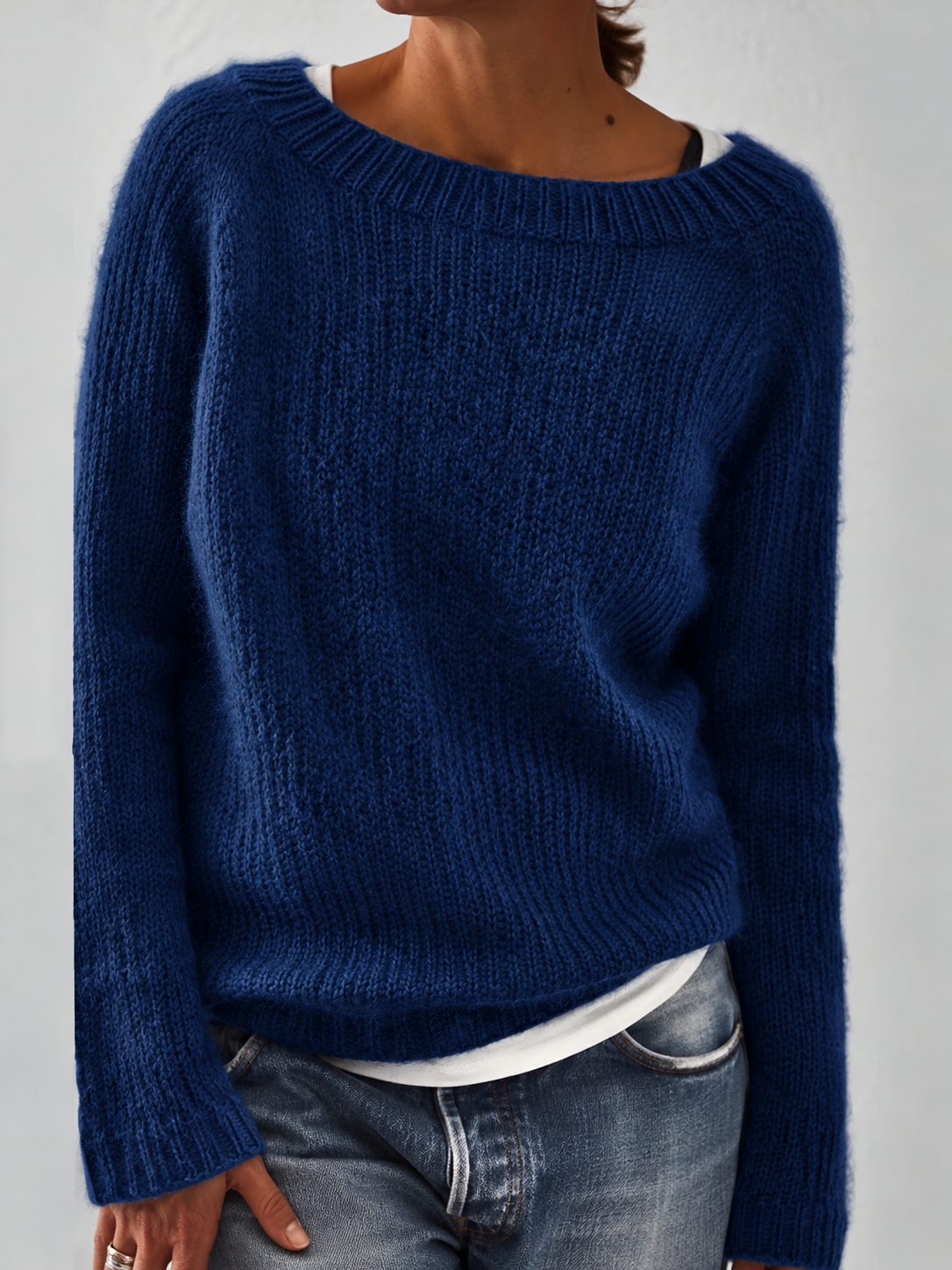 Tilda Fluffy Wide Neck Sweater