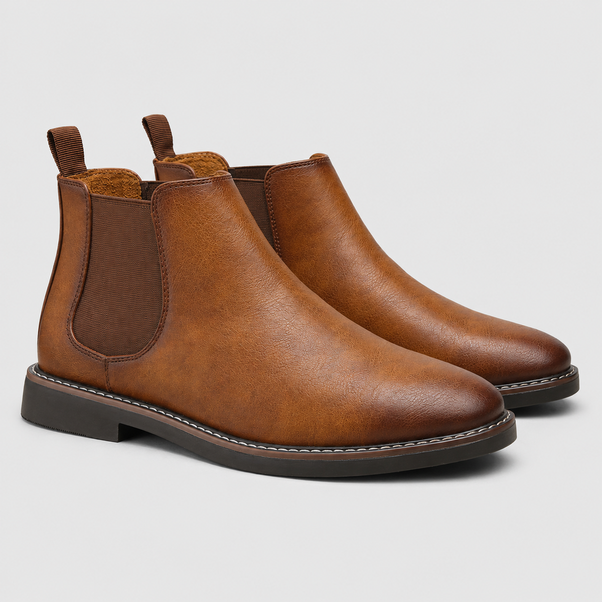 Men's Black Leather Chelsea Boots