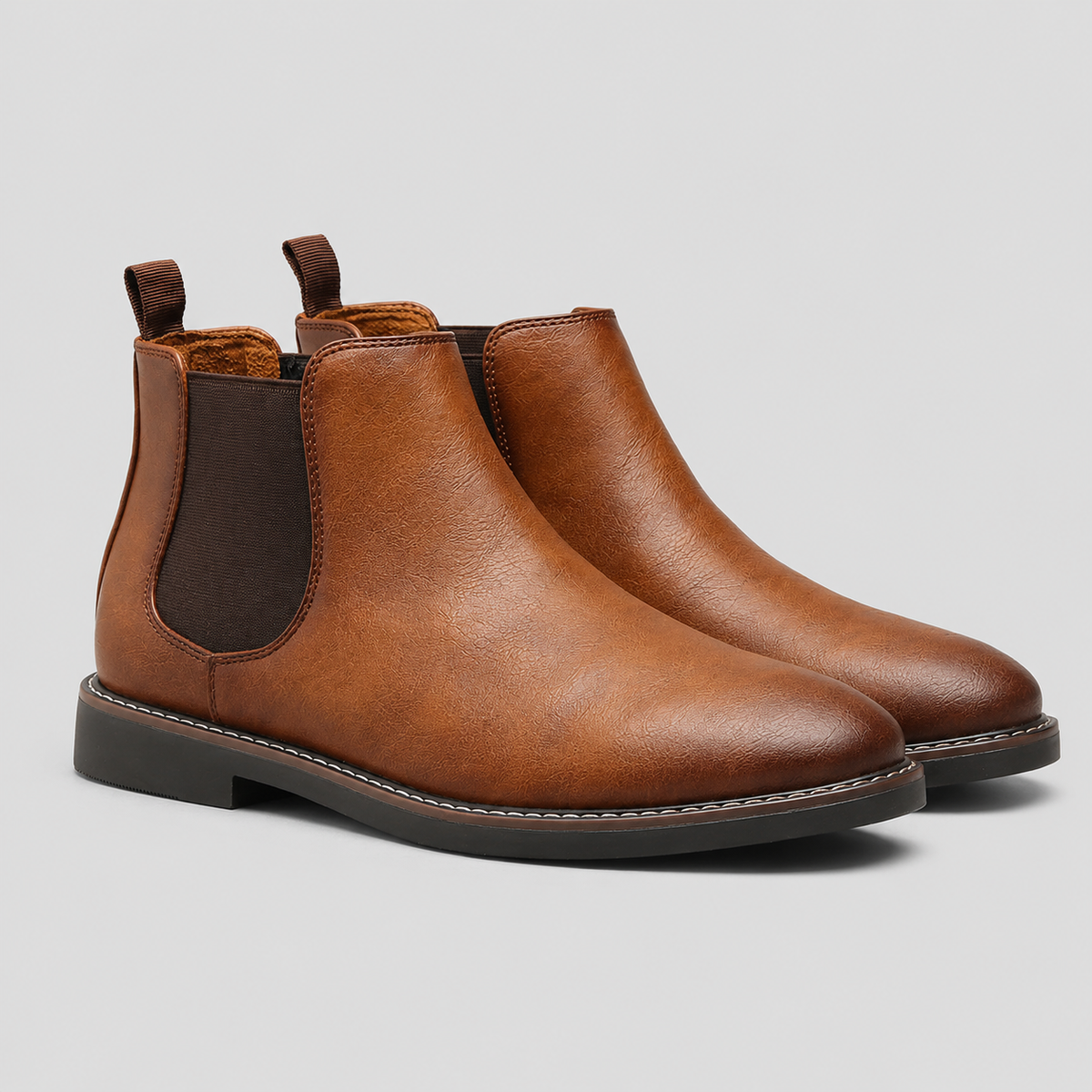 Men's Black Leather Chelsea Boots