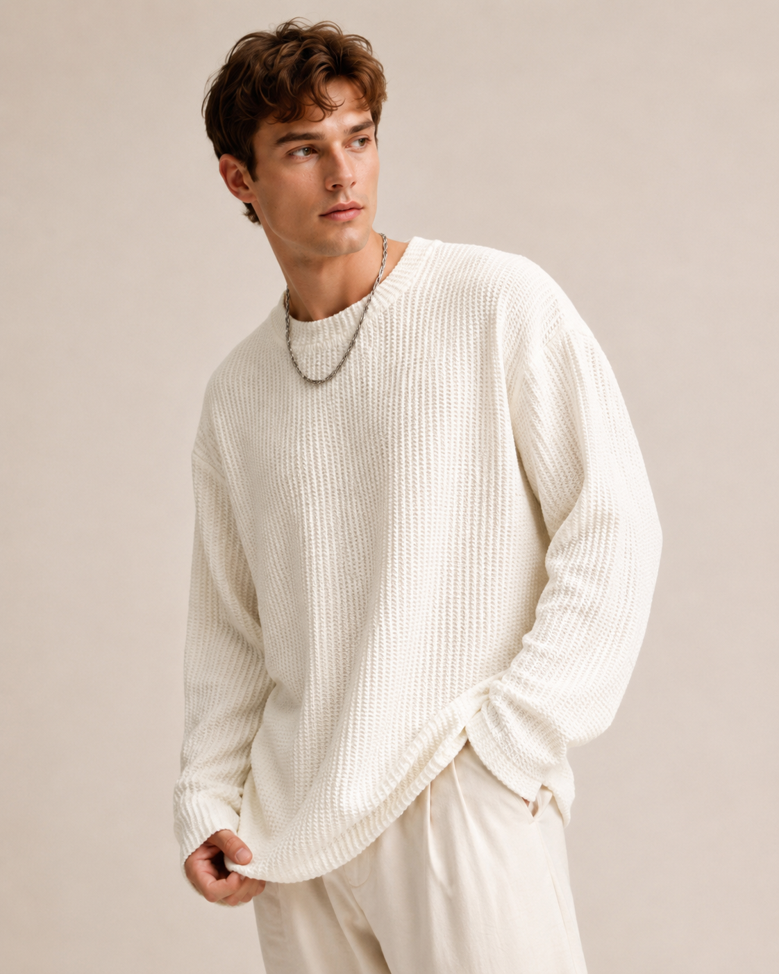 Men's Waffle Knit Jumper