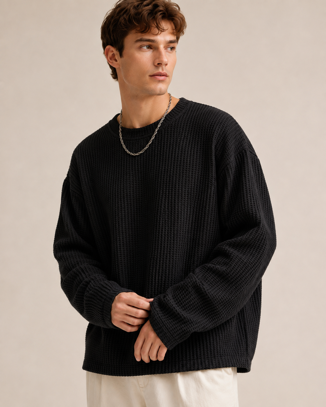 Men's Waffle Knit Jumper