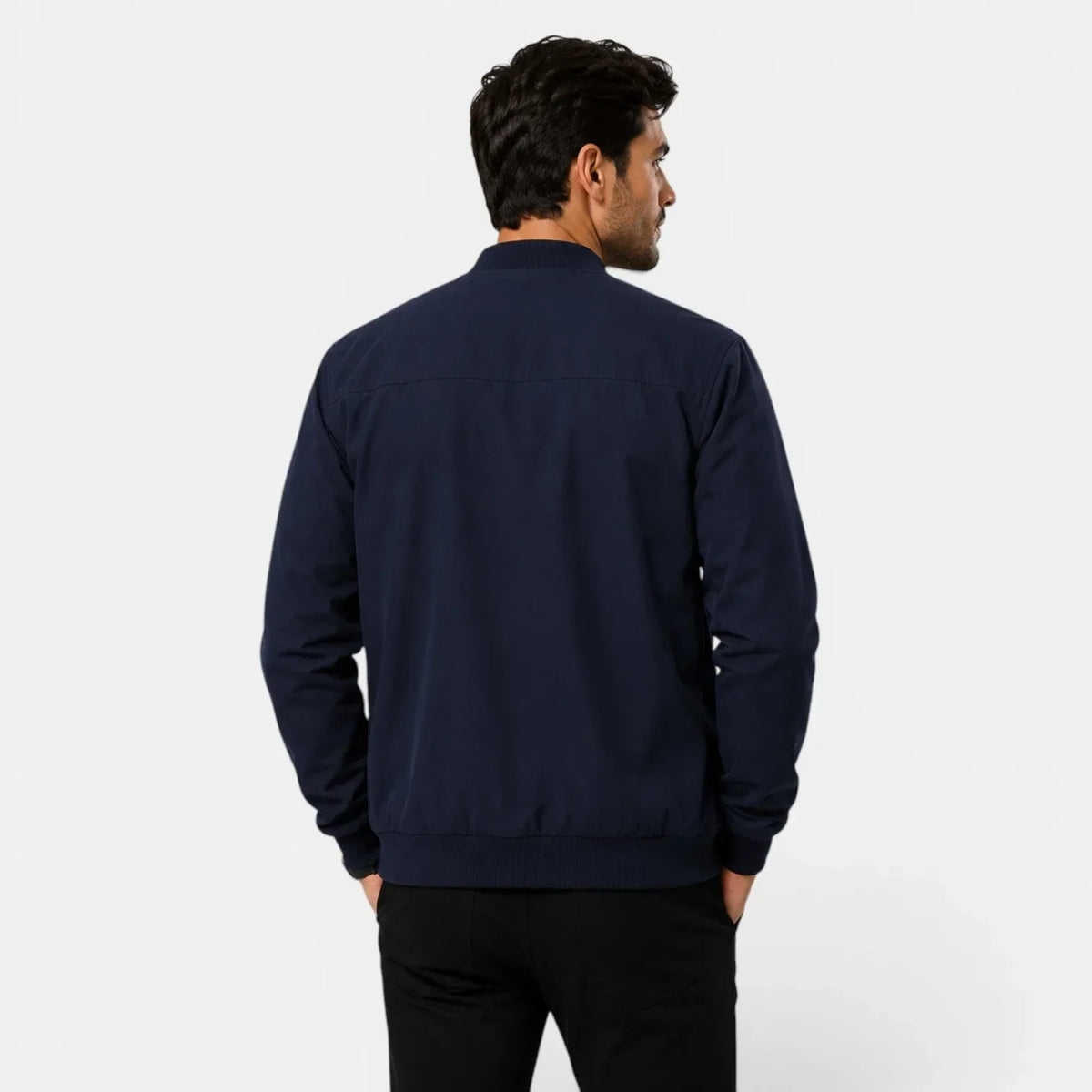 Men's Lightweight Bomber Jacket | Ribbed Casual Outerwear