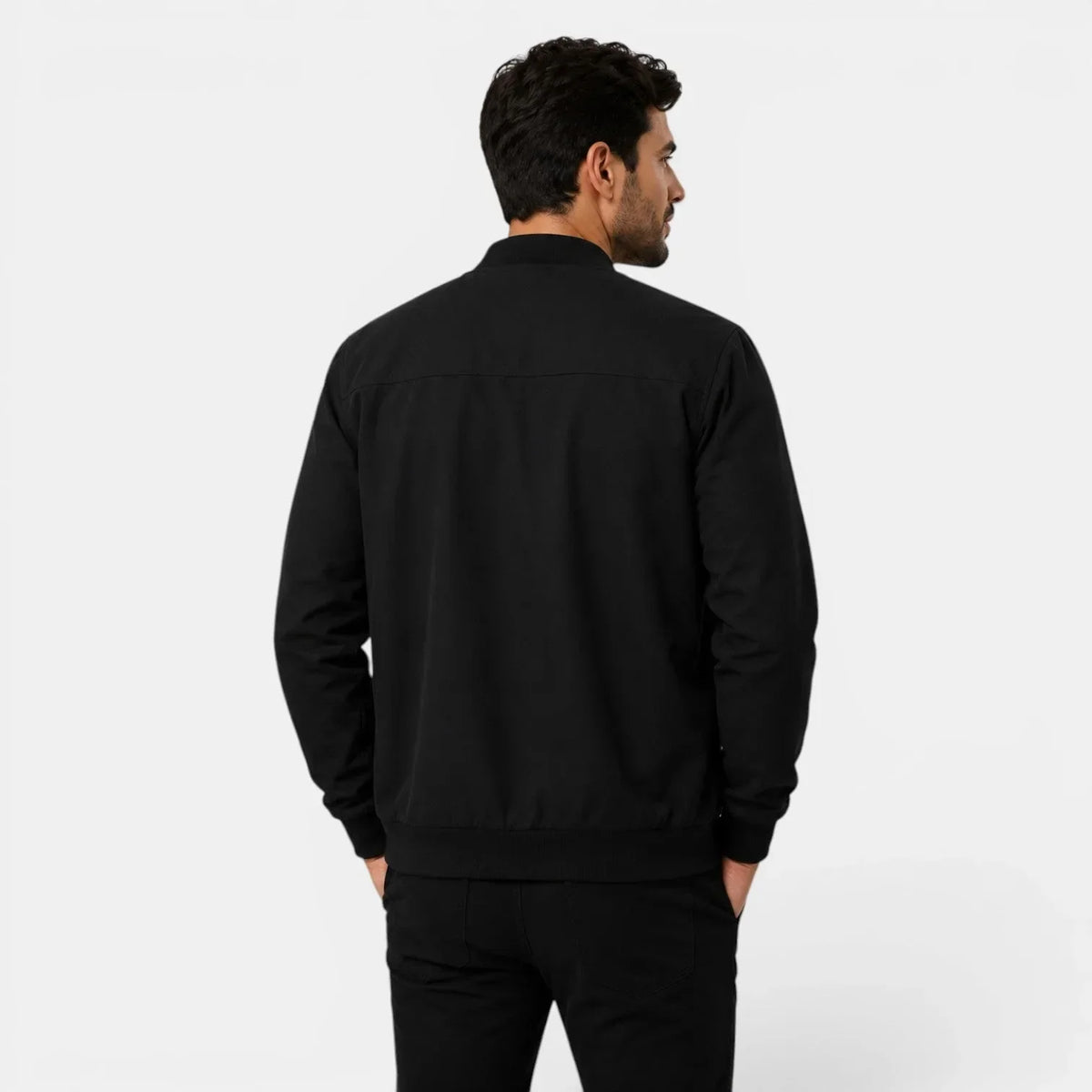 Men's Lightweight Bomber Jacket | Ribbed Casual Outerwear