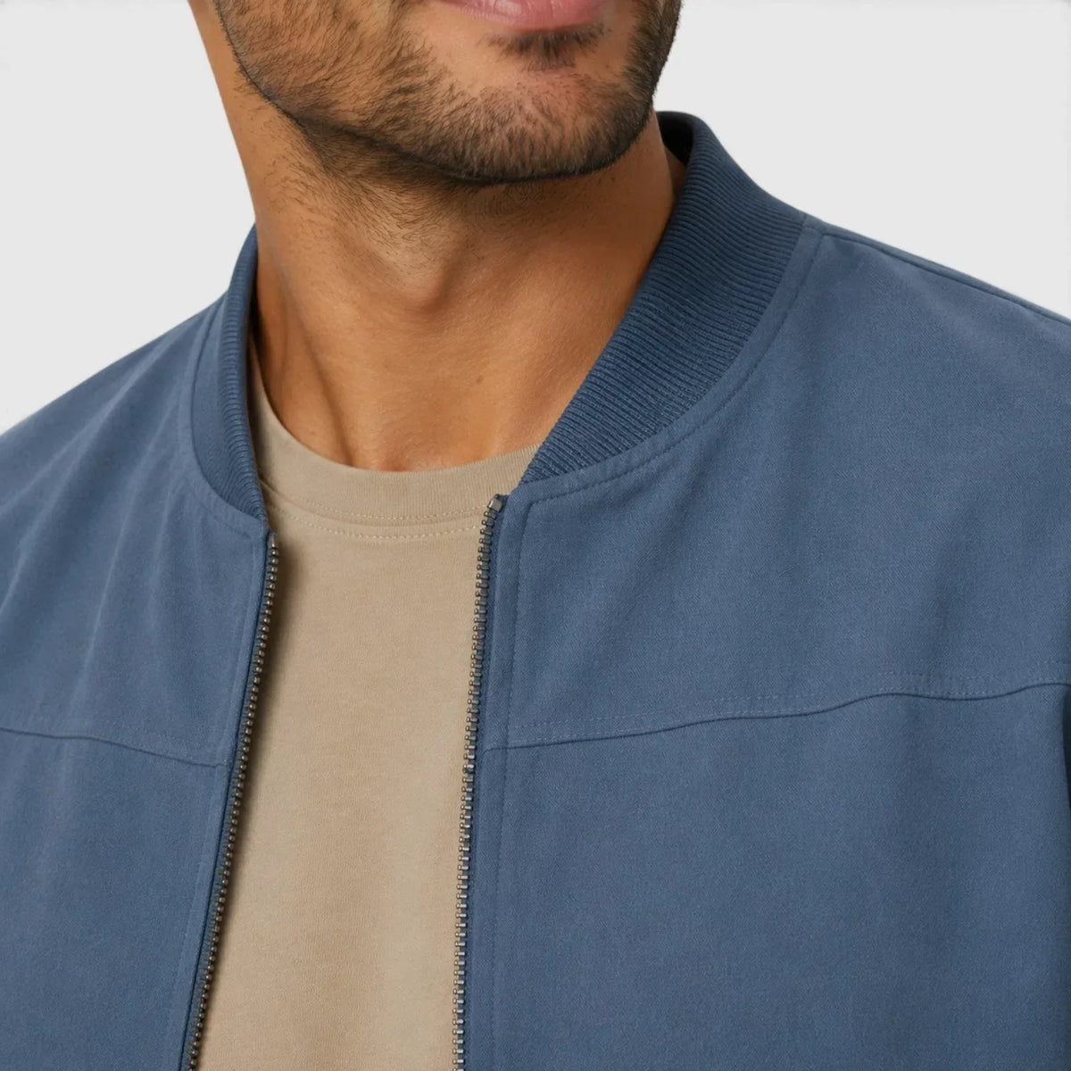 Men's Lightweight Bomber Jacket | Ribbed Casual Outerwear