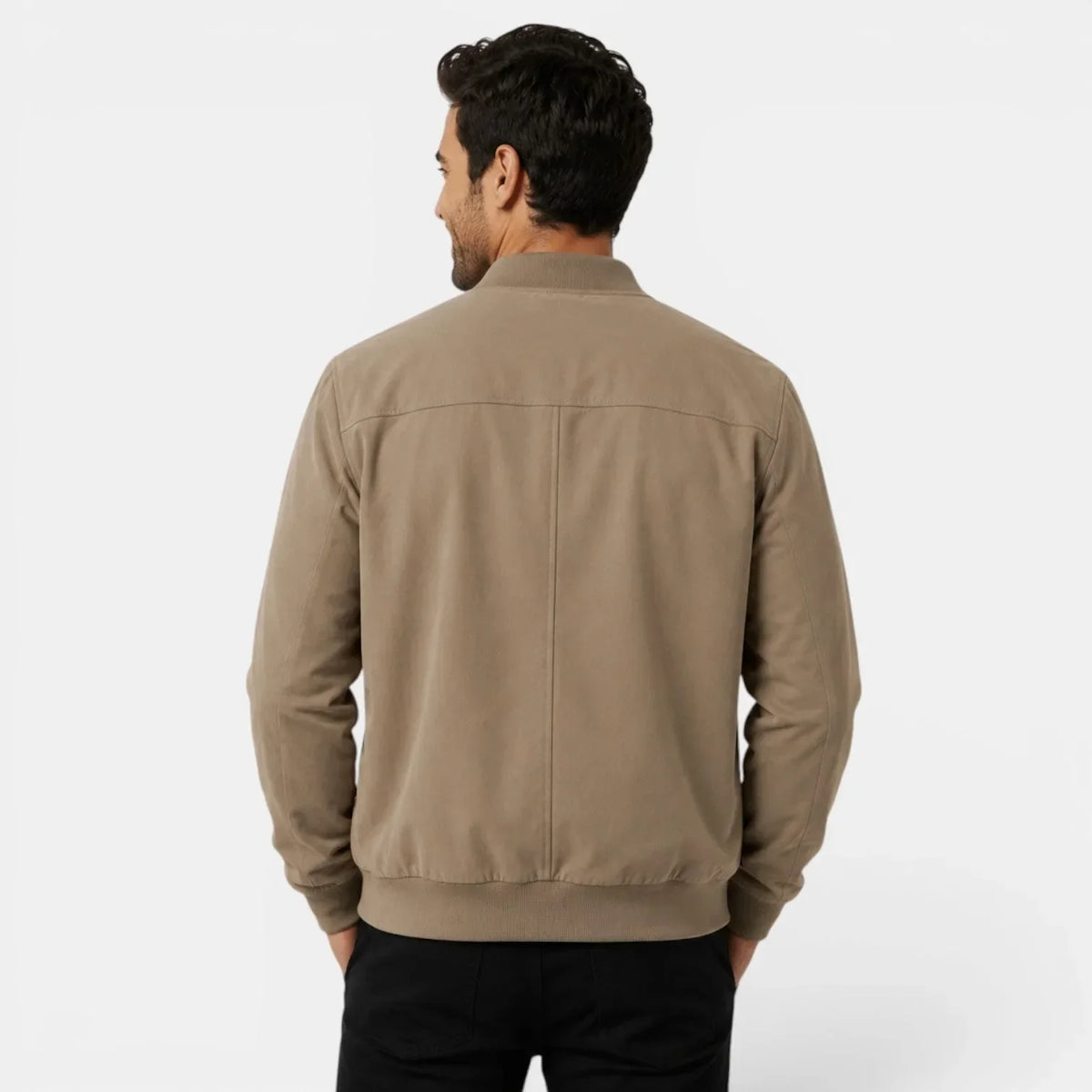 Men's Lightweight Bomber Jacket | Ribbed Casual Outerwear
