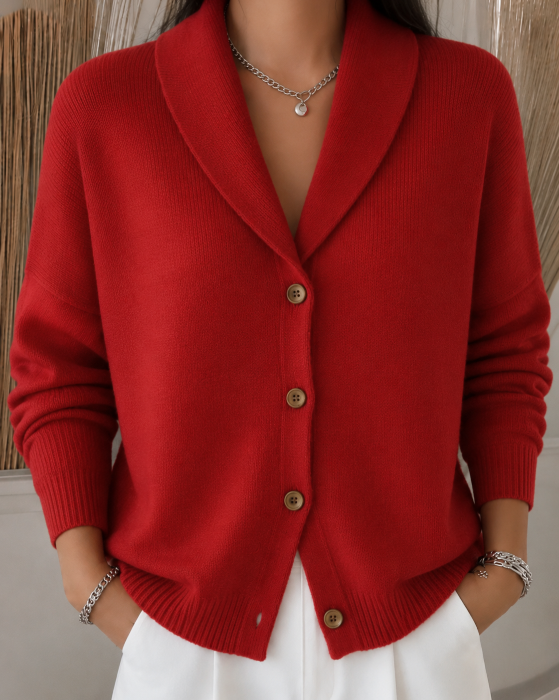 Yasmin | Button Collar Cardigan