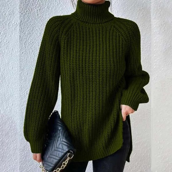 Yvette-Skye Chunky Rib Turtleneck Sweater