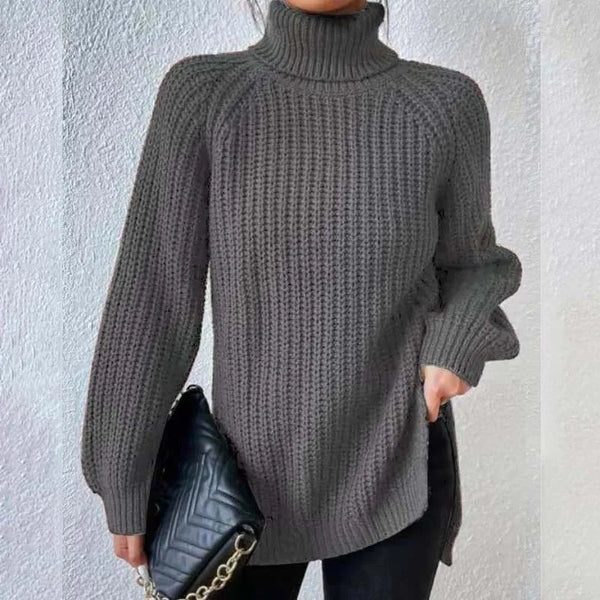 Yvette-Skye Chunky Rib Turtleneck Sweater