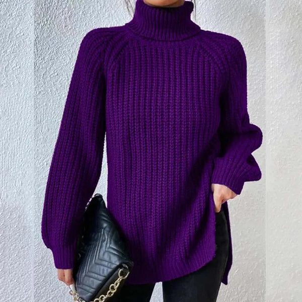 Yvette-Skye Chunky Rib Turtleneck Sweater