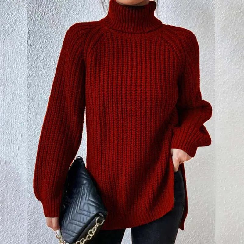Yvette-Skye Chunky Rib Turtleneck Sweater