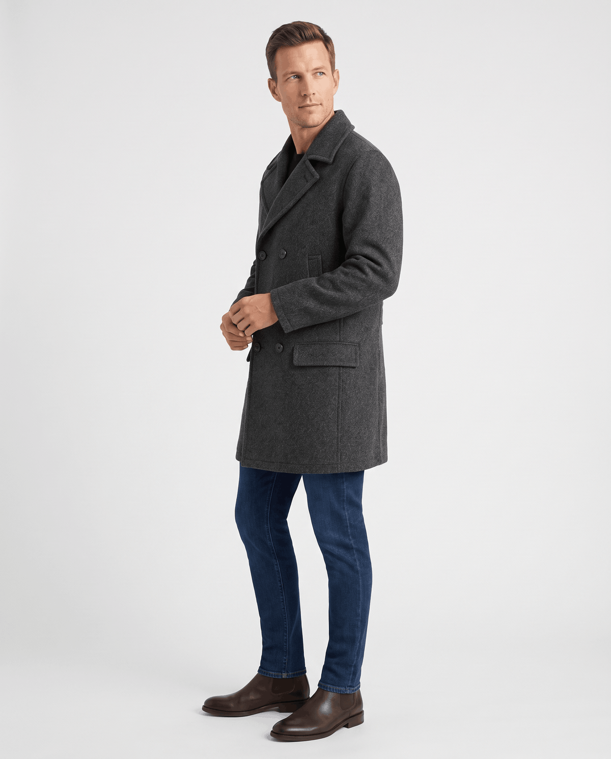 Classic Double-Breasted Trench Coat – Longline Fit & Tailored Lapels | Oliver
