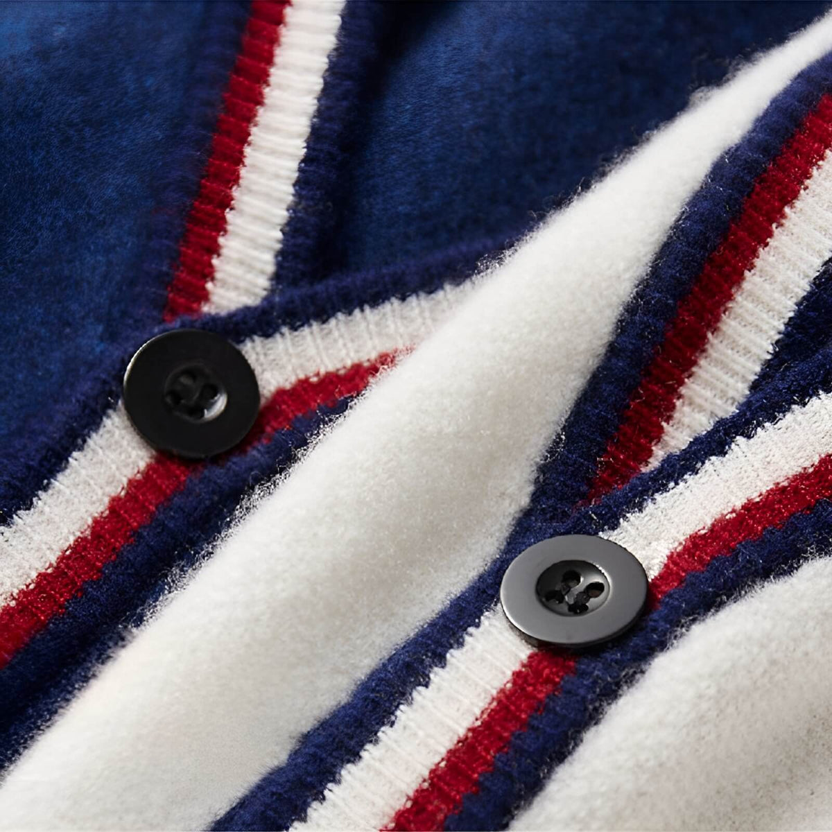 Men's Striped Knit Cardigan | Button-Down Wool Blend