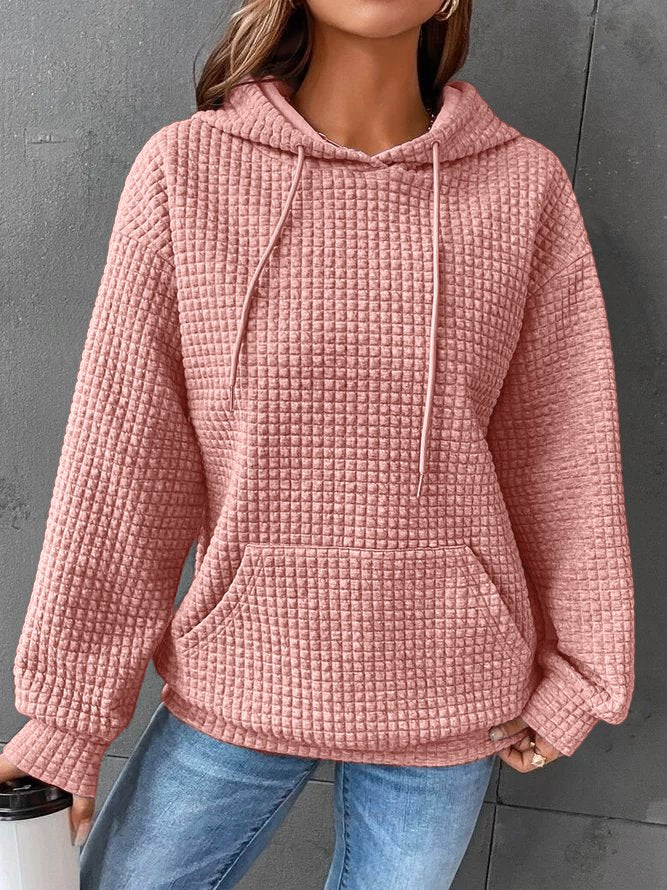 Rhea Waffle Knit Oversized Hoodie