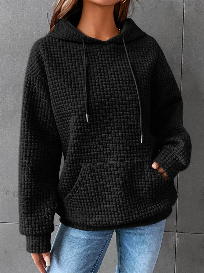 Rhea Waffle Knit Oversized Hoodie