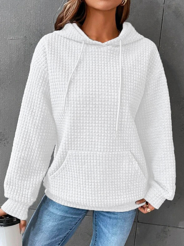 Rhea Waffle Knit Oversized Hoodie