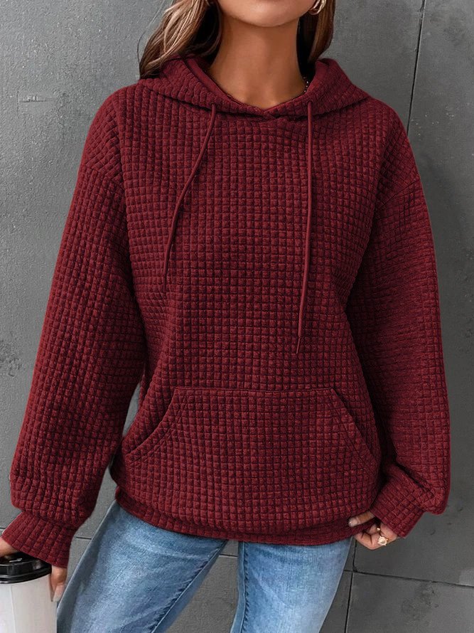Rhea Waffle Knit Oversized Hoodie
