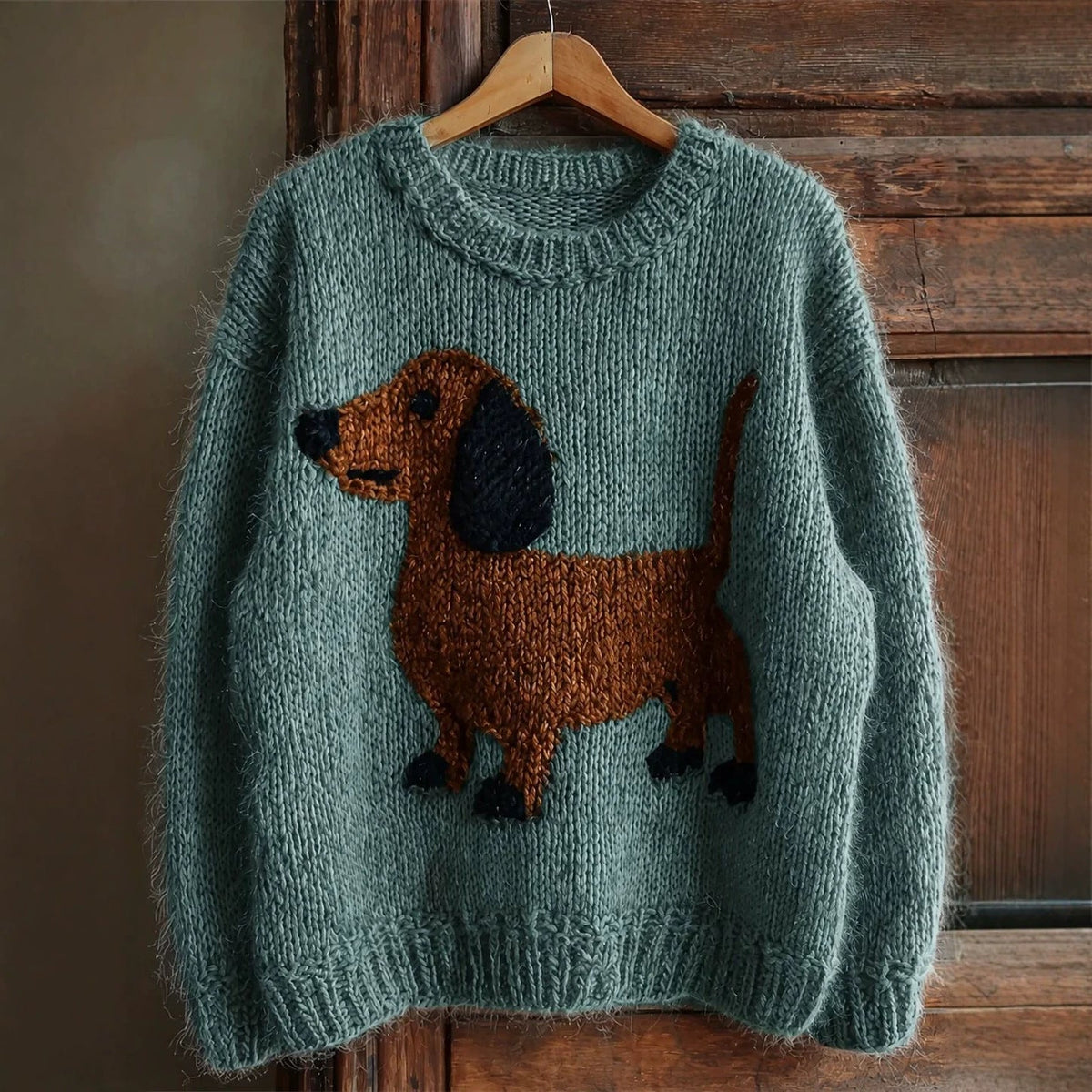 Beatrix Chunky Dachshund Sweater