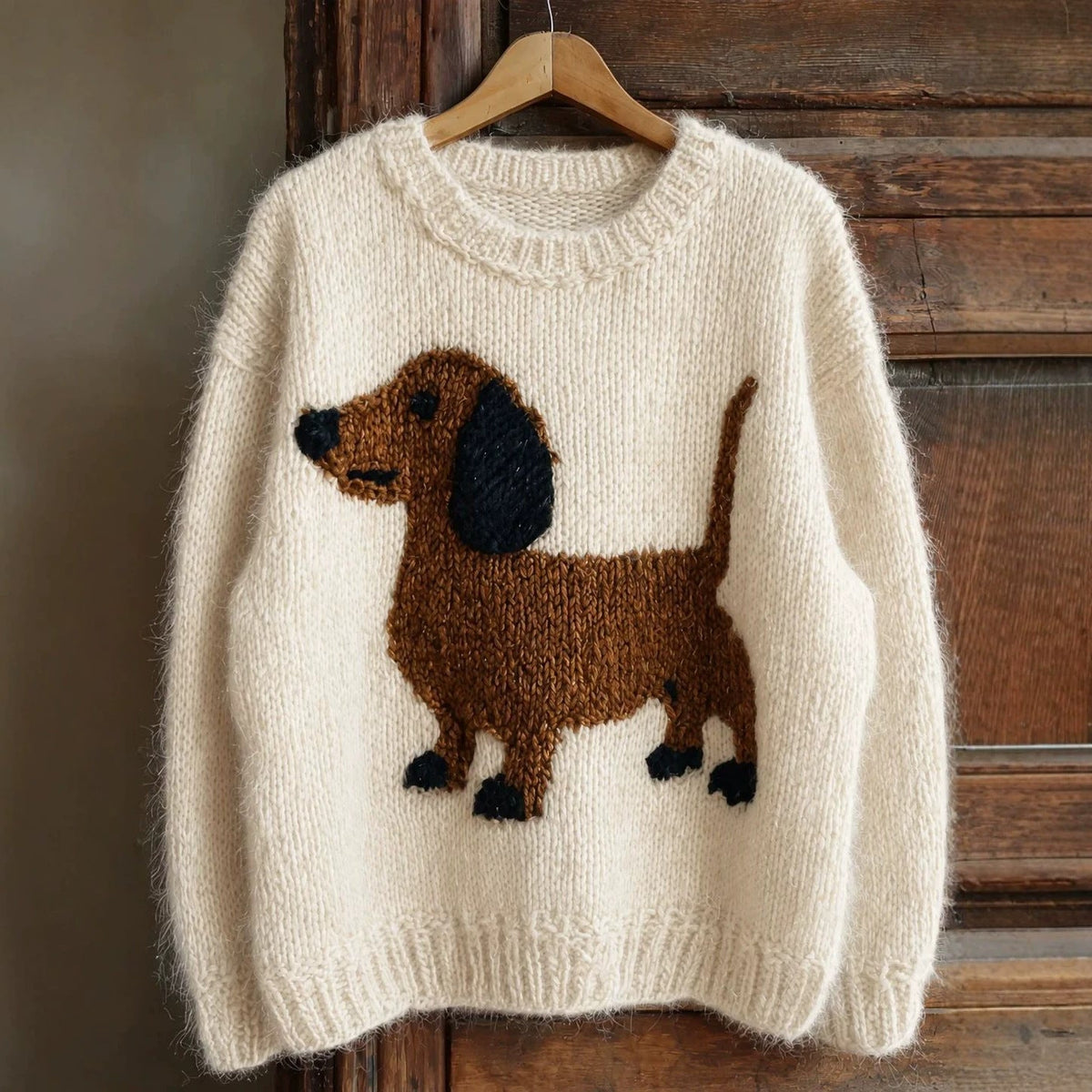Beatrix Chunky Dachshund Sweater