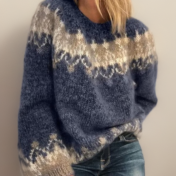 Gia-Skye Brushed Nordic Yoke Sweater