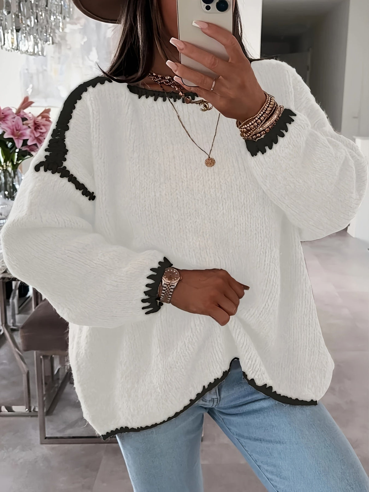 Alba-Rae Chunky Boat Neck Sweater