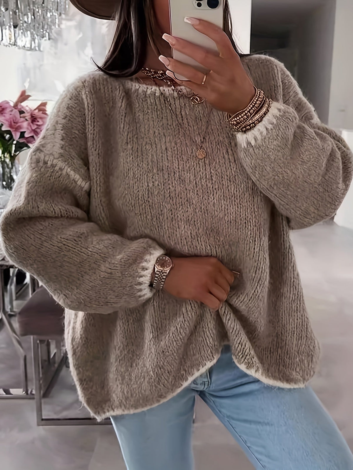 Alba-Rae Chunky Boat Neck Sweater