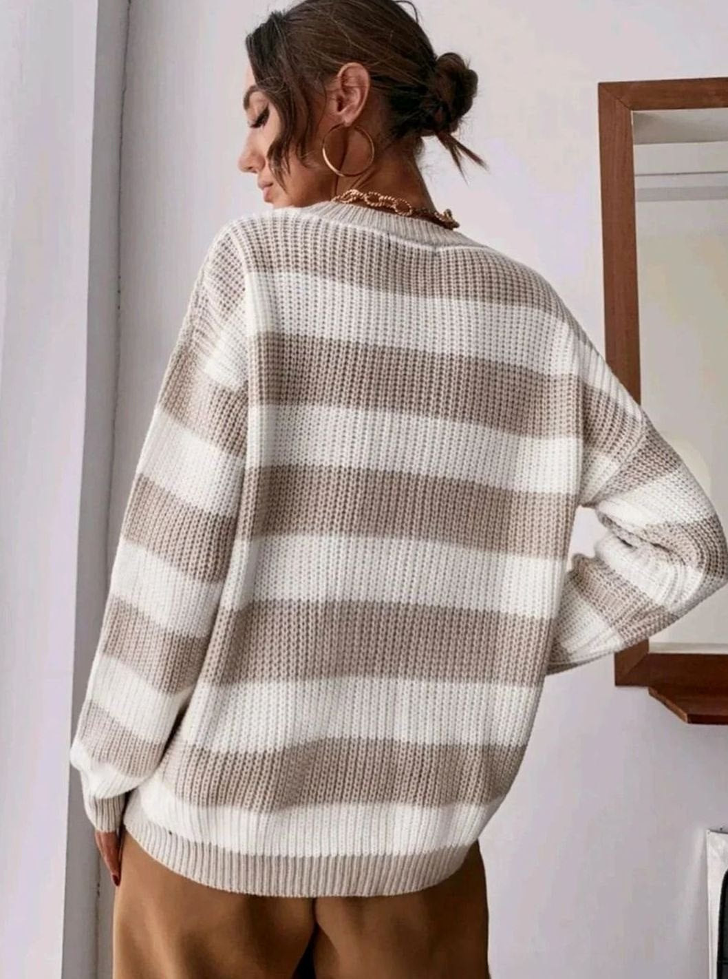 Sonja-Dawn Two-Tone Stripe Sweater