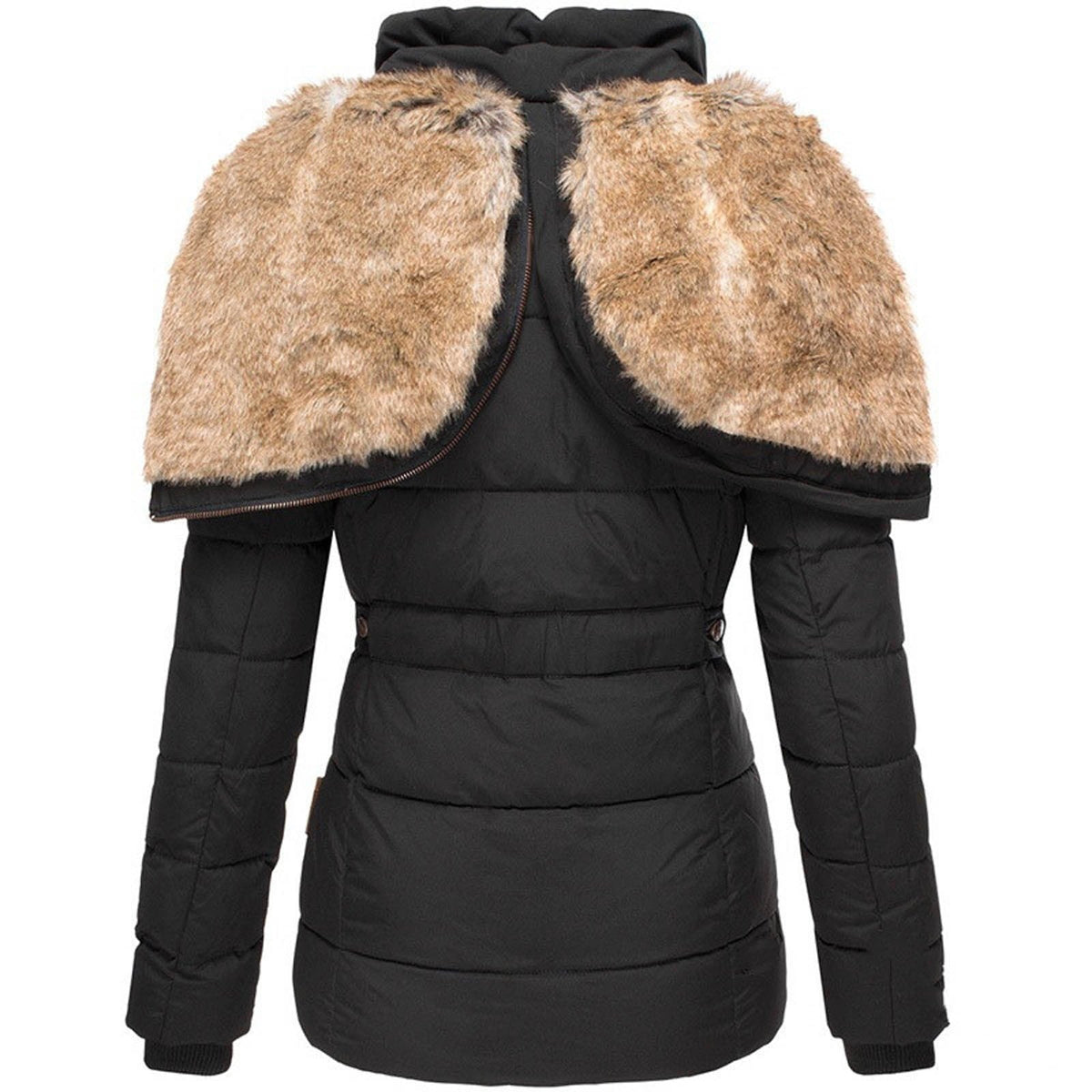 Kalina | Faux Fur Hood Quilted Puffer Coat