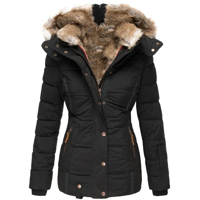 Kalina | Faux Fur Hood Quilted Puffer Coat