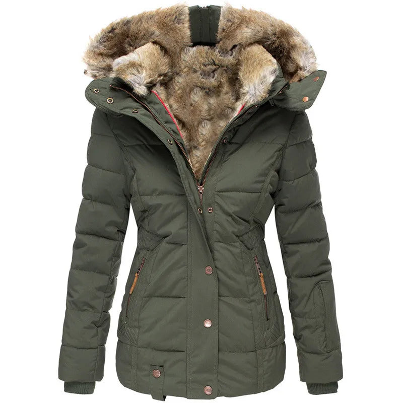 Kalina | Faux Fur Hood Quilted Puffer Coat