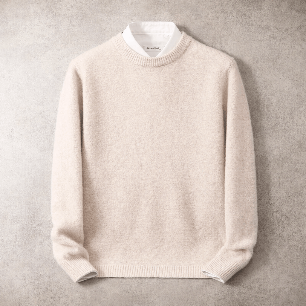 RIBBED CREW NECK SWEATER FOR MEN