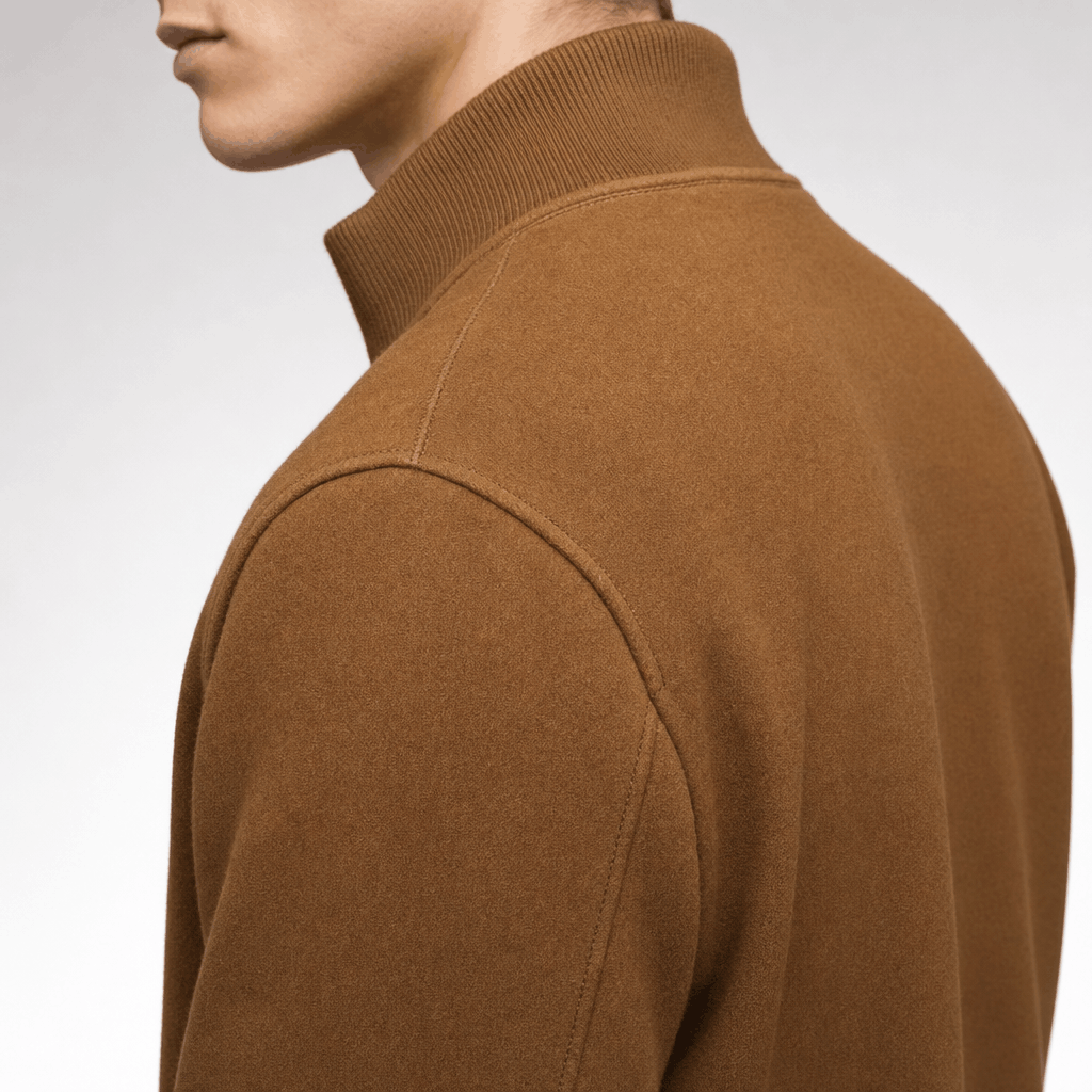 Cyrus Zip-Up Bomber Jacket – Knit-Collar Ribbed Trim Regular Fit Side-Pocket Casual Outerwear