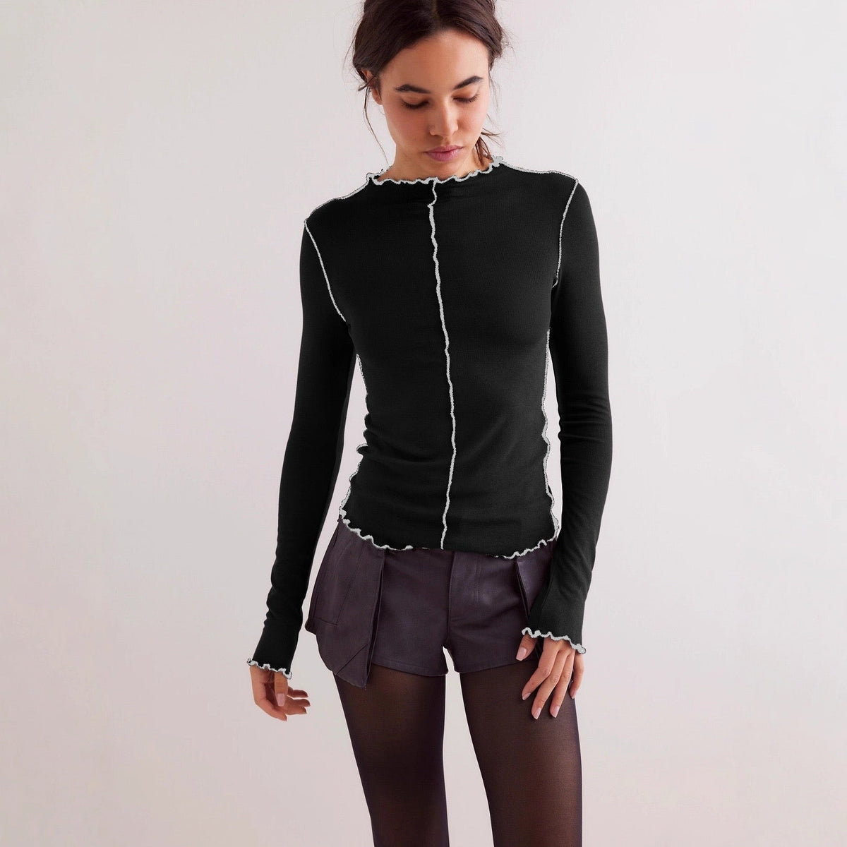 Millie | Longsleeve Shirt with Contrast Details