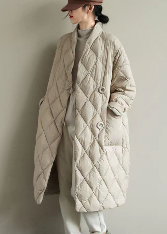Ladies' Puffer Jacket with Stand-Up Collar and Large Pockets