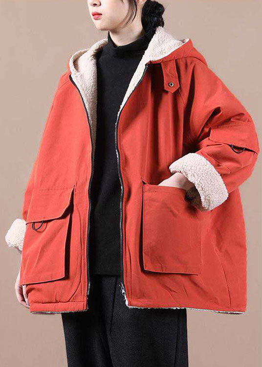 Ladies Winter Parka with Hood and Zipper