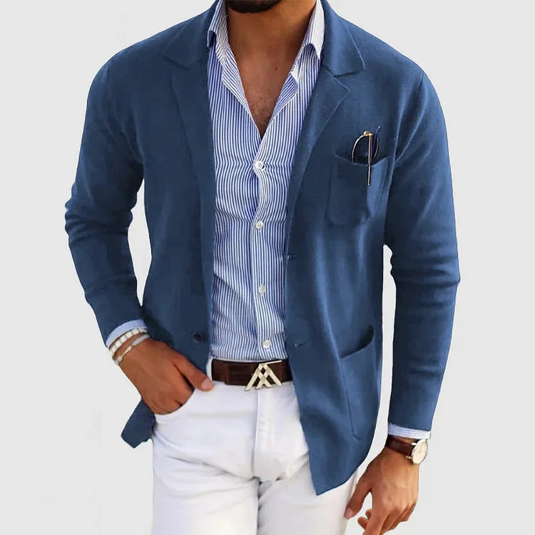 Daniel - Men's Patch Pocket Knit Blazer