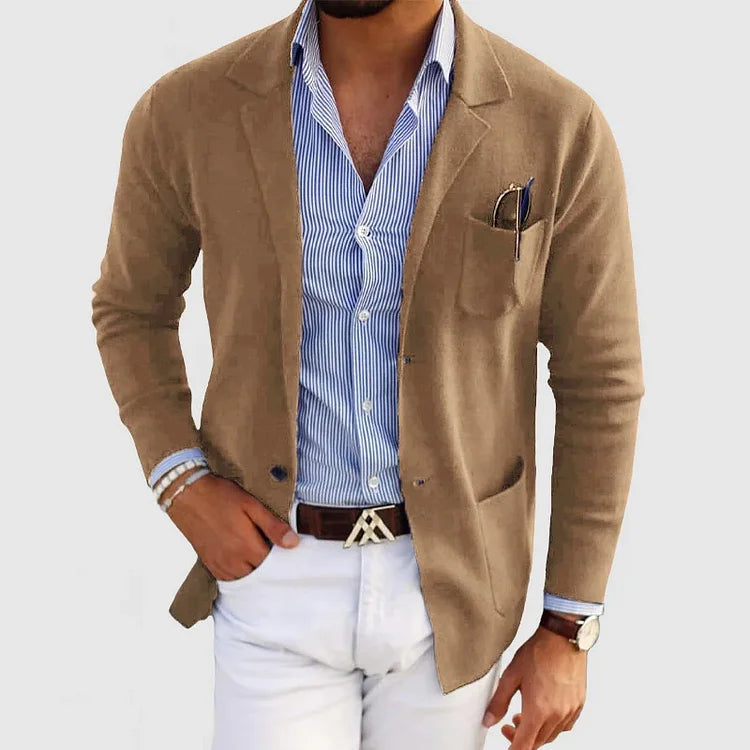 Daniel - Men's Patch Pocket Knit Blazer