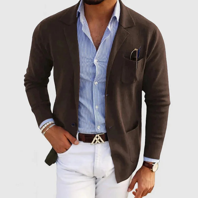 Daniel - Men's Patch Pocket Knit Blazer