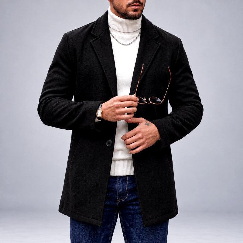 Dave - Men's Relaxed-Fit Double-Breasted Coat