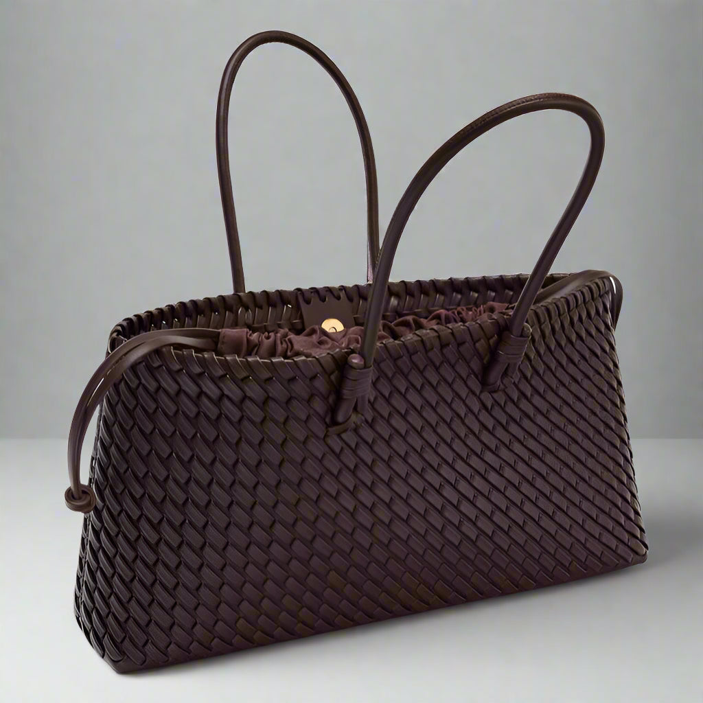 Daria Woven Leather Handbag