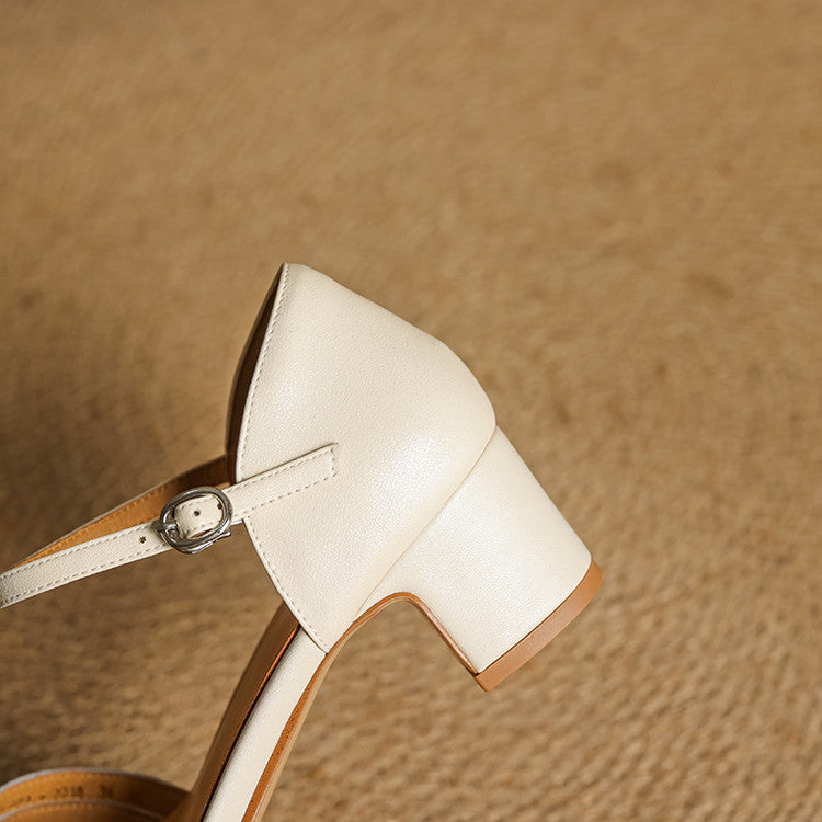 Avora Genuine Leather Heels