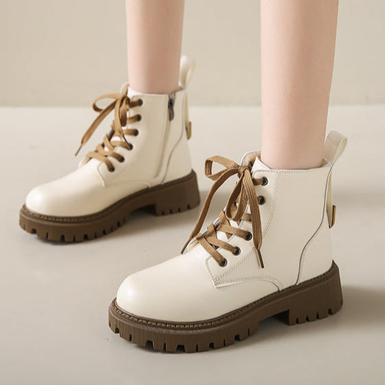 Danika | Side Zipper Round Toe Ankle Boots