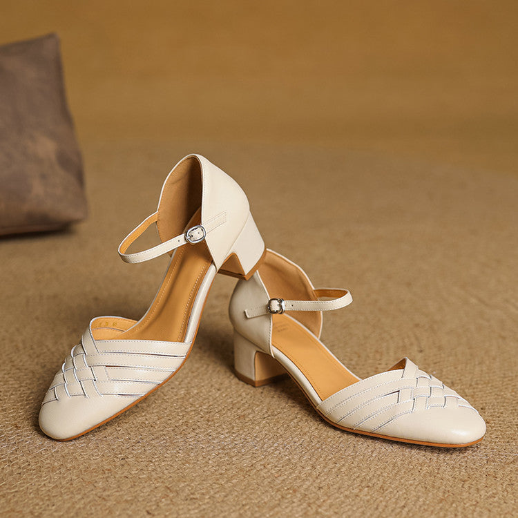 Avora Genuine Leather Heels