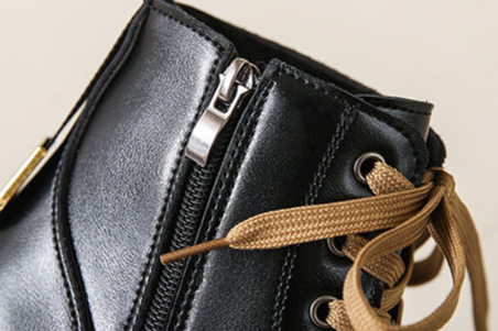 Danika | Side Zipper Round Toe Ankle Boots