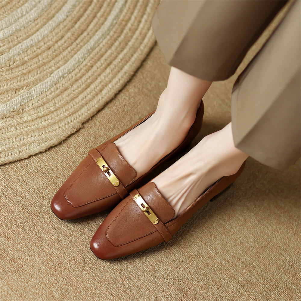 Aveline Genuine Leather Heels