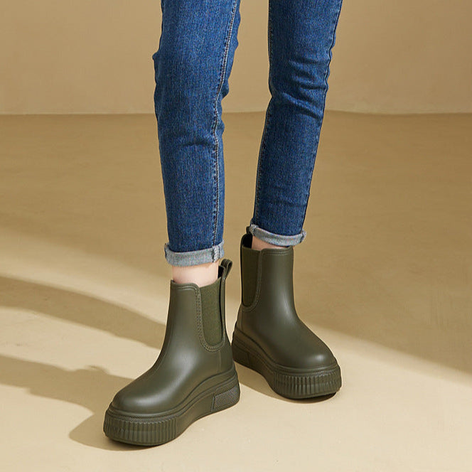 Yseulte | Platform Elastic Side Panels Ankle Boots