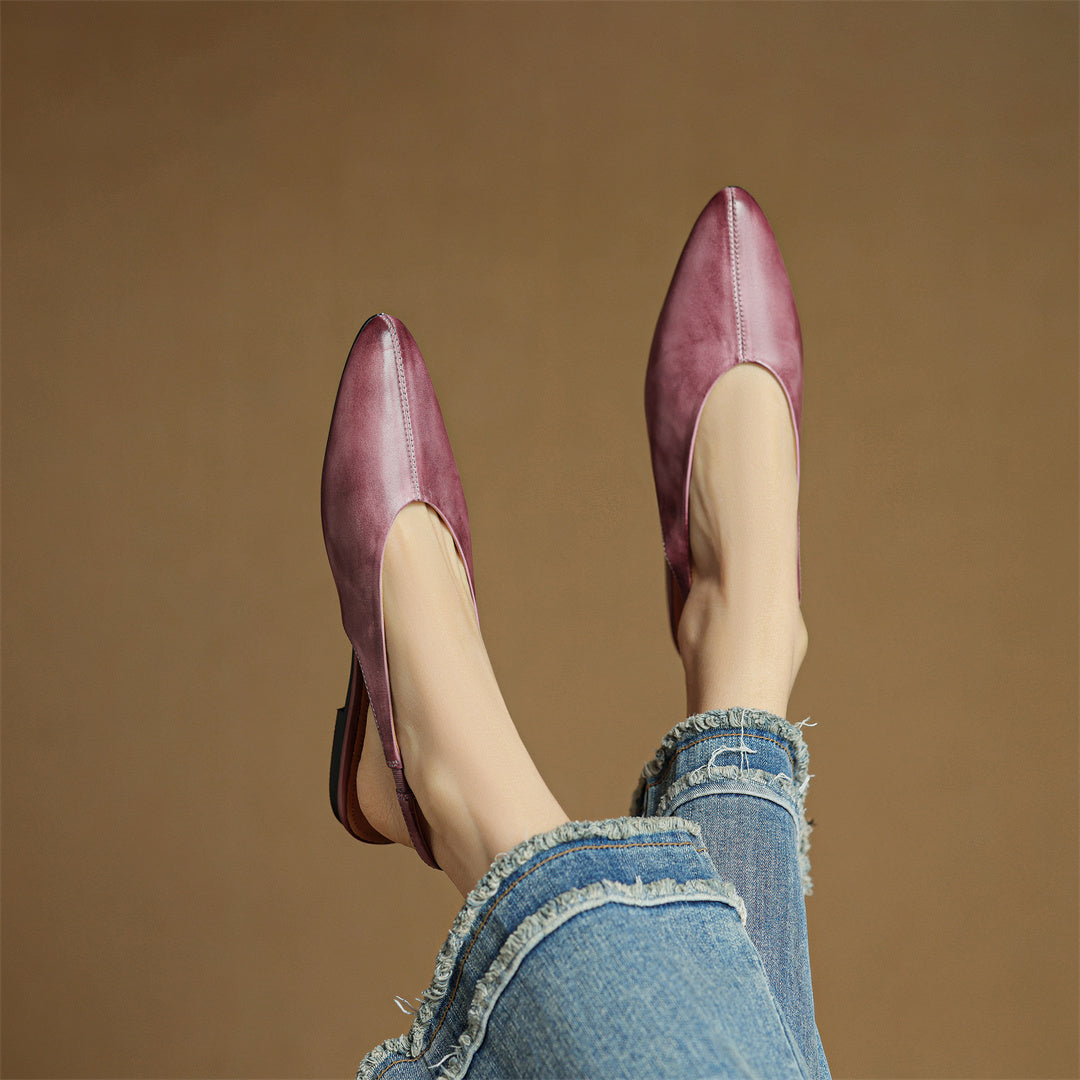 Juliet Genuine Leather Flats