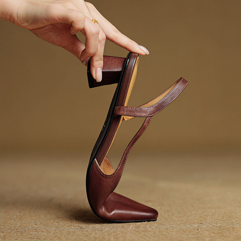 Camille Genuine Leather Heels