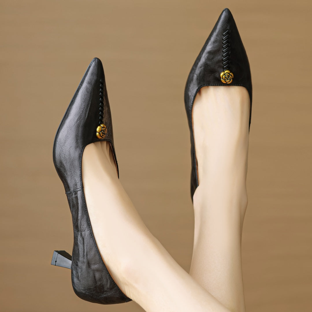 Mary Ann Leather Heels